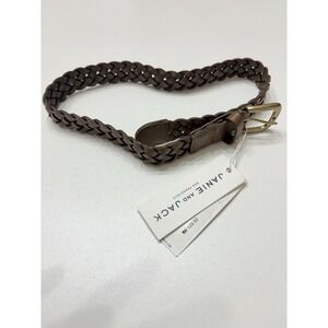 New Janie &‎ Jack Brown Leather Belt Sz 2T-3T Braided